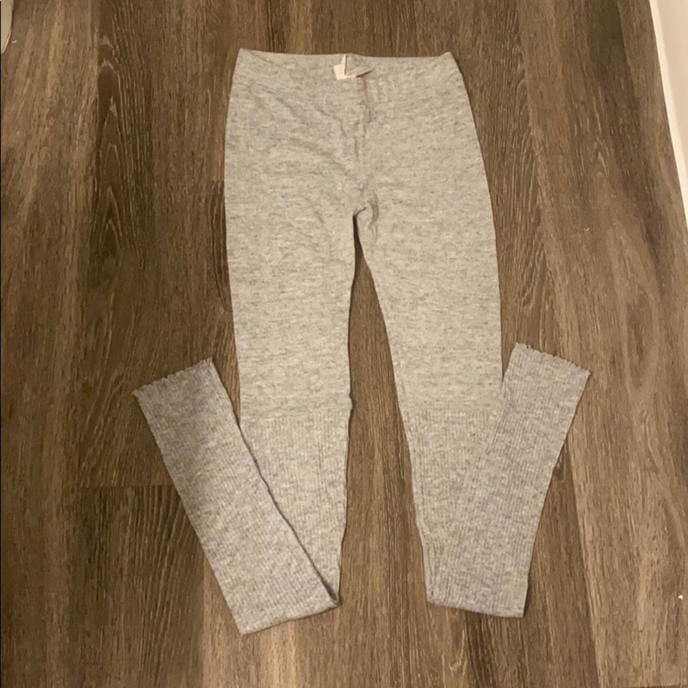 Gray sweater leggings